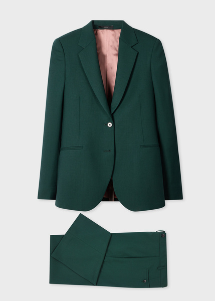Paul Smith Women’s A Suit To Travel In - Dark Green Two-Piece Bootcut Suit