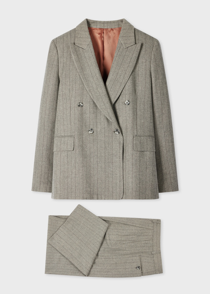 Paul Smith Women's Grey 'Chalk Stripe' Double-Breasted Two-Piece Suit