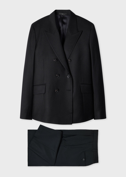 Paul Smith Women's Black Wool-Blend Double-Breasted Two-Piece Suit