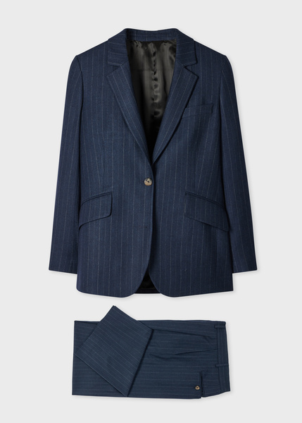 Paul Smith Women's Navy Chalk Stripe Wool-Blend  Two-Piece Suit