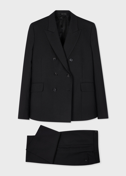 Paul Smith Women's A Suit To Travel In - Black Wool Double Breasted Two-Piece Suit