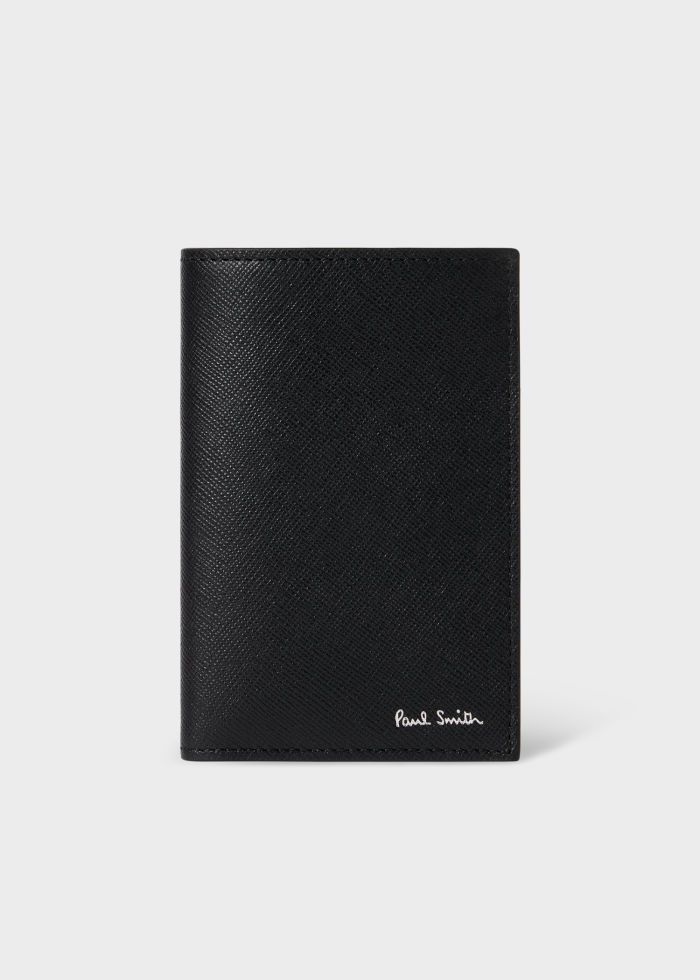 Paul Smith Black Leather 'Pixelated Mini' Card Wallet